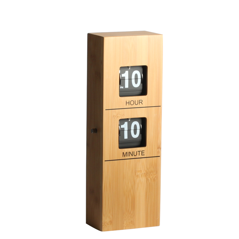 Rectangle Bamboo Wall Clock