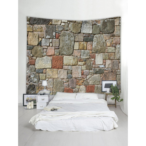 Colored Brick Wall Tapestry Stone Tapestry Wall Hanging Tapestry Polyester Natural Print for Livingroom Bedroom Home Dorm Decor