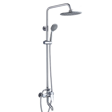 Modern Brass Rainfall Bathroom Tap Set with Slide Bar
