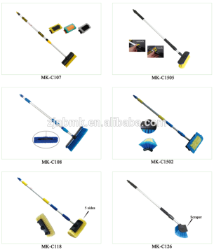 telescopic flow through car wash brush