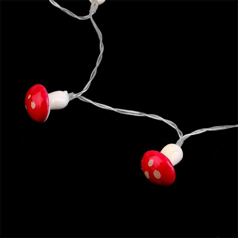 10/20Leds Mushroom Shape String Lights Battery Operated LED Night Lights Decoration Christmas Party Home Garland Fairy Lights