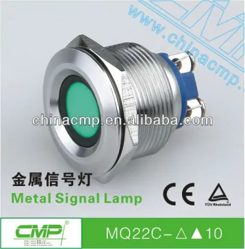 Installation diameter 22mm stainless steel waterproof led signal lamp 24v