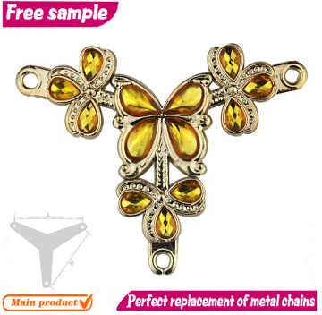 Butterfly design T shaped PVC shoes chains