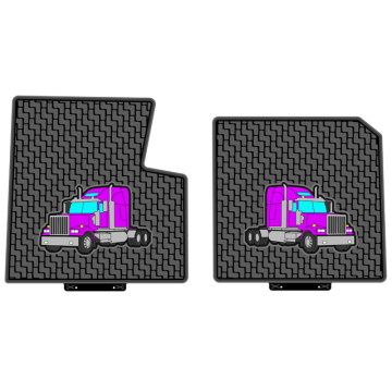 OEM Black Rubber Floor Mats for Western Star 4900 & Most Constellation