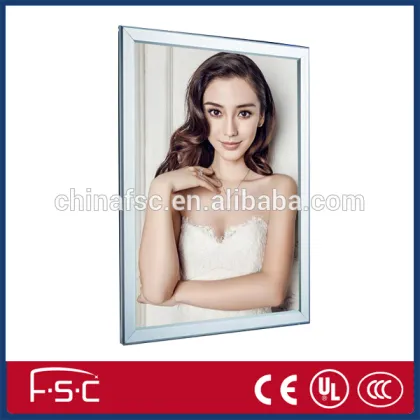 Slim snap type aluminum led base for acrylic displays light box