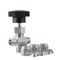 Needle Structure 3-Way 304 Stainless Steel Sleeve Globe Valve: Manual Flow Control