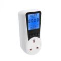 Big LCD Power Meter Socket With UK Plug