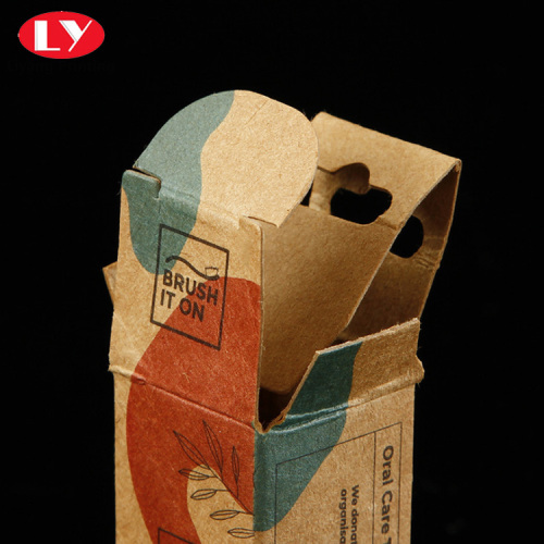 Custom printing kraft paper box hanging handle