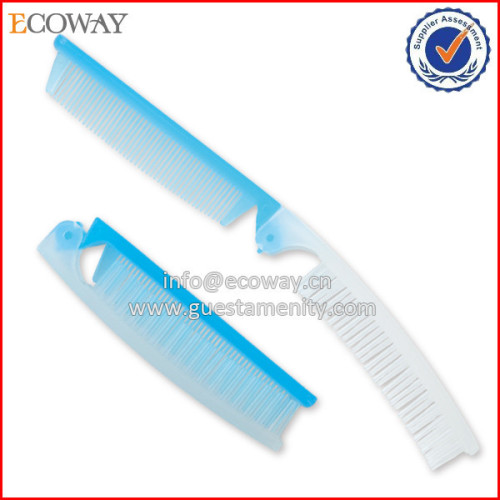 OEM 2015 New Design Hotel Cheap Disposable Double Teeth Foldable Comb