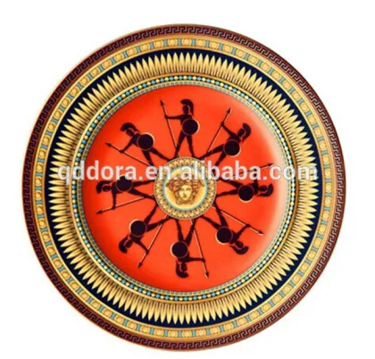 wholesale bone china dinner plates/white and gold plates/ceramics gift plate