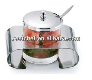 Single Jam/honey stand stainless steel and glass
