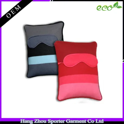 16FZTS03 travel pillow set cashmere eye mask