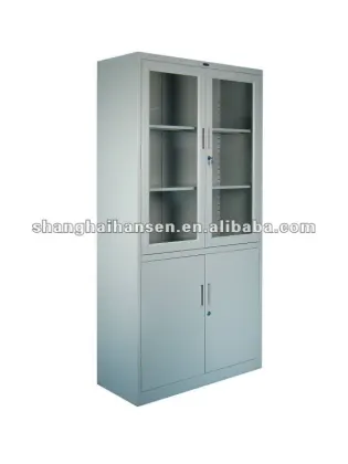 Glass Door Metal Decorative Filing Cabinet