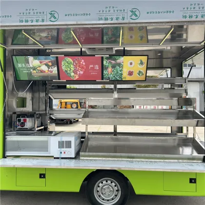 Fresh cut fruit salad fruit and vegetable truck