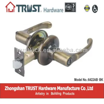6422AB-BK:TRUST ANSI Grade 3 Tubular Privacy Lever Lock