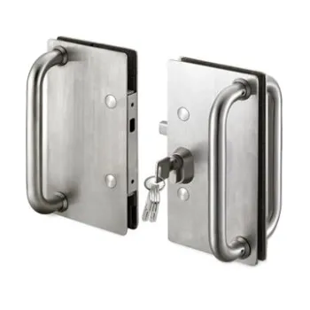 Push-and-pull Door Lock with Handle, Made of SUS 304 Stainless Steel, Satin or Polished Finish