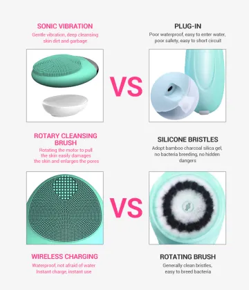 wireless charge face brush sonic cleansing cleaner