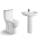 Conjunto lavabo inodoro y pedestal