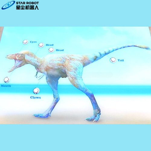 Animatronic Dinosaur Tyrannosaurus dengan bulu