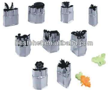 stainless steel Set of 9 vegetable cutters
