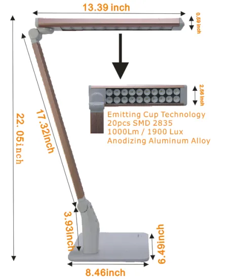 2000 lux desk lamp table lamp working lamp