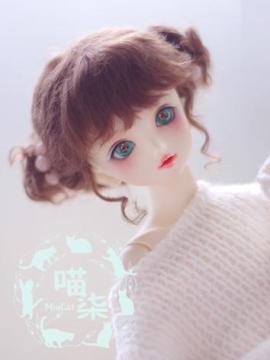 Girl Wig Brown Cute Hair for SD/MSD/YSD BJD