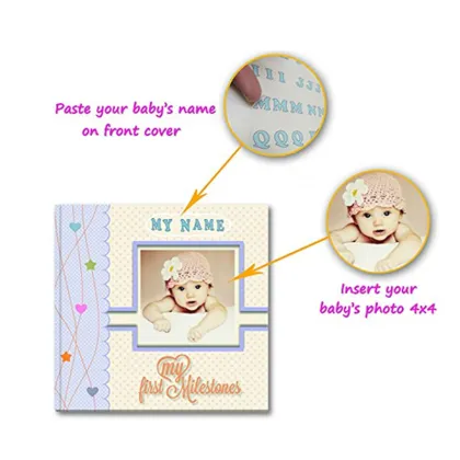 Modern Design Baby`s Milestones Keepsake Book