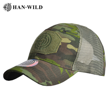 HAN WILD Green Jungle Camouflage Mesh Hat