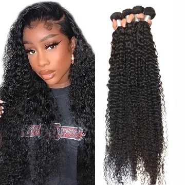 Natural Color Kinky Curly Human Hair Weave Extension Double Weft Raw Indian Curly Cuticle Aligned Virgin Human Hair Bundle