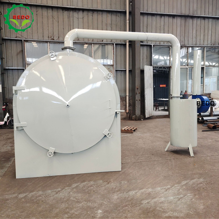 Carbon Fibre Biomass Horizontal Carbonization Furnace for Smokeless Wood Charcoal Production - Price