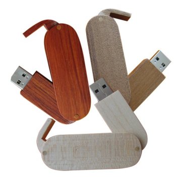 Oem 16gb, 32gb Portable Recycled High Speed Swivel Wooden Usb Flash Drives U Disks