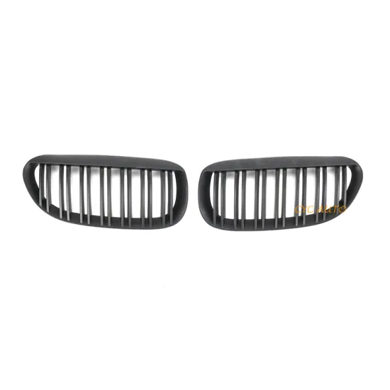 ABS E63 Front Bumper Grille Chrome Gloss Black Double Slat for BMW 6 Series 2006-2010