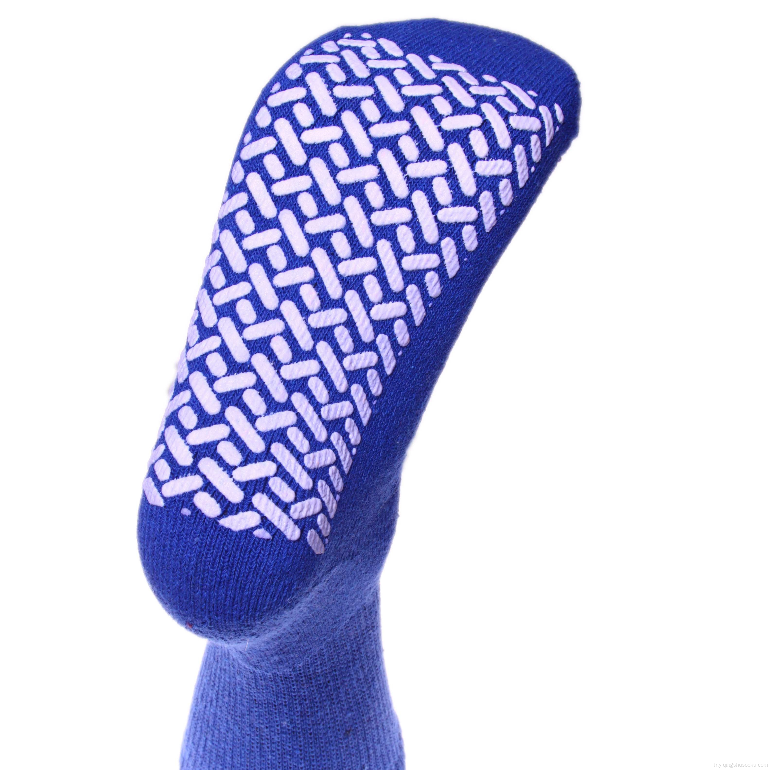 chaussettes diabétiques chaudes unisexes de couleur personnalisée anti-glissement
