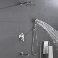 Brushed Nickel Brass Bathroom Shower System