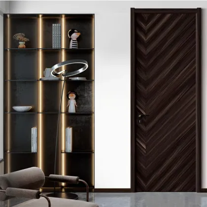 Paint-Free Smoked Oak Wood Door - Black or White