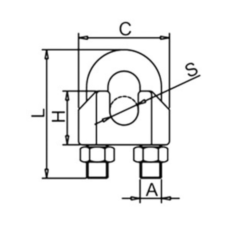 Wire Rope Clasp Drawing