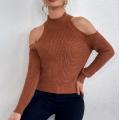 Maßgeschneiderter schulterfreier Pullover für Frauen