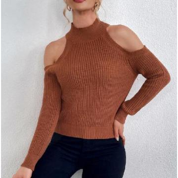 커스텀 여성 오프숄더 스웨터