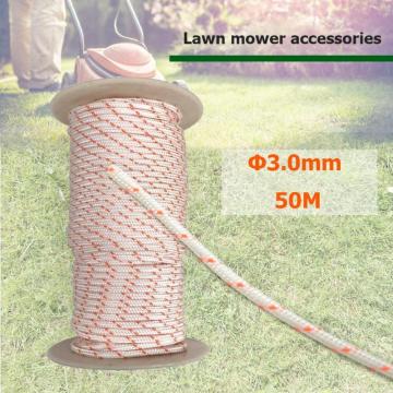 50m3.0mm Nylon Starter Rope Cord Pull Starter Recoil Engine Start Cord for 430/520 Trimmer Cutter Chainsaws Lawn Mower Fittings