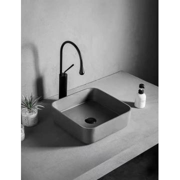 Diseño simple Cebo de cemento cuadrado Lavabo de lavado de lavamanos