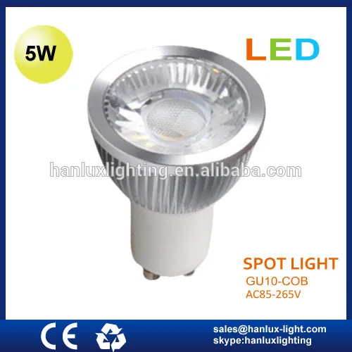 5W 400LM base TUV CE ROHS report GU10 LED