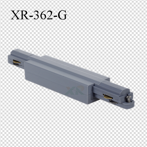 3 wires Track Straight connector in gray