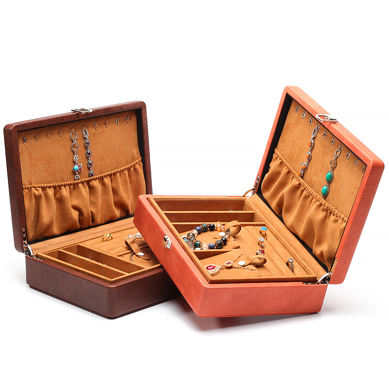 Custom Double-Layer Flip Jewelry Organizer Storage Box