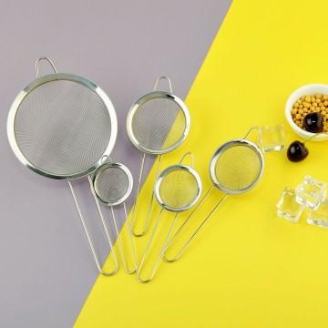 Stainless Steel Skimmer Filter Mesh Spoon Set - Kitchen Cookware Gadget