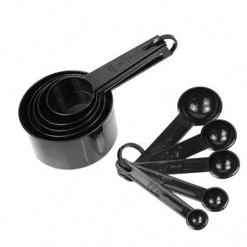 10-Piece Plastic Measuring Cups and Spoons Set for Baking and Kitchen Use