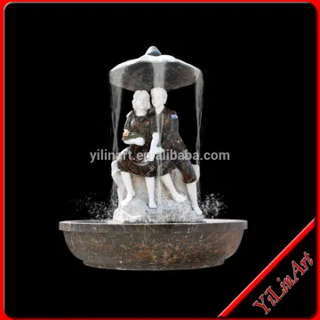 Garden Marble Stone Water Fountain With Boy And Girl Statue