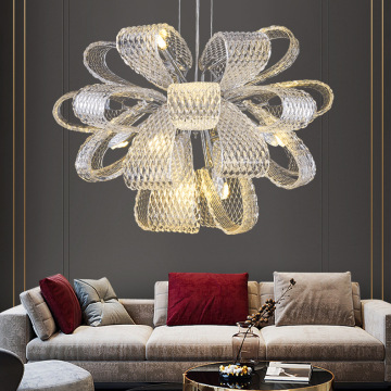 High Glass Modern Ceiling Lights for Luxury Dining and Wedding Venues