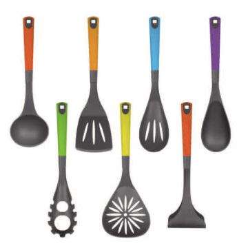 Nylon Utensils with Soft Touch Handles - Food Grade Cookware Set at Low Prices