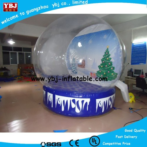 Hot sale inflatable Christmas snow globe, cheap giant inflatable xmas snow globe for taking photos