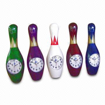 Bowling Wall Clocks, Different Colors are Available, Suitable for Promotions, Measures 38 to 60cm